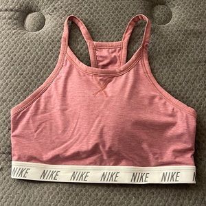 Pink Nike sports bra